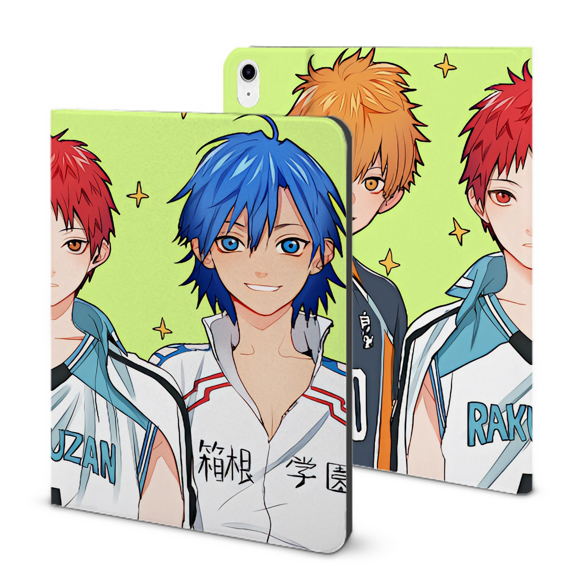（画像用） ハイキュー!! Haikyu!! IPad ケース ブック型 PUレザー TPU 耐衝撃 軽量 薄型 ペン収納なし 全面保護 IPad 各モデル対応